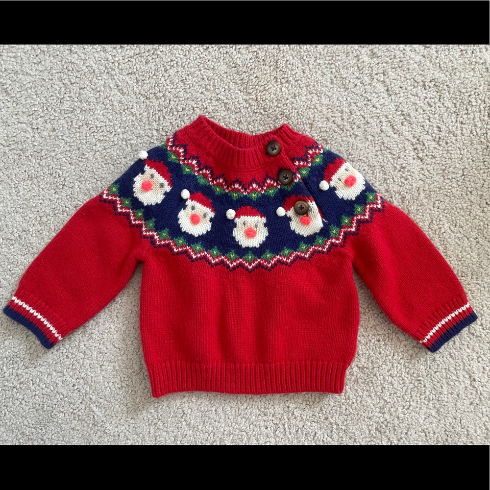 Mini Boden Santa Sweater Christmas